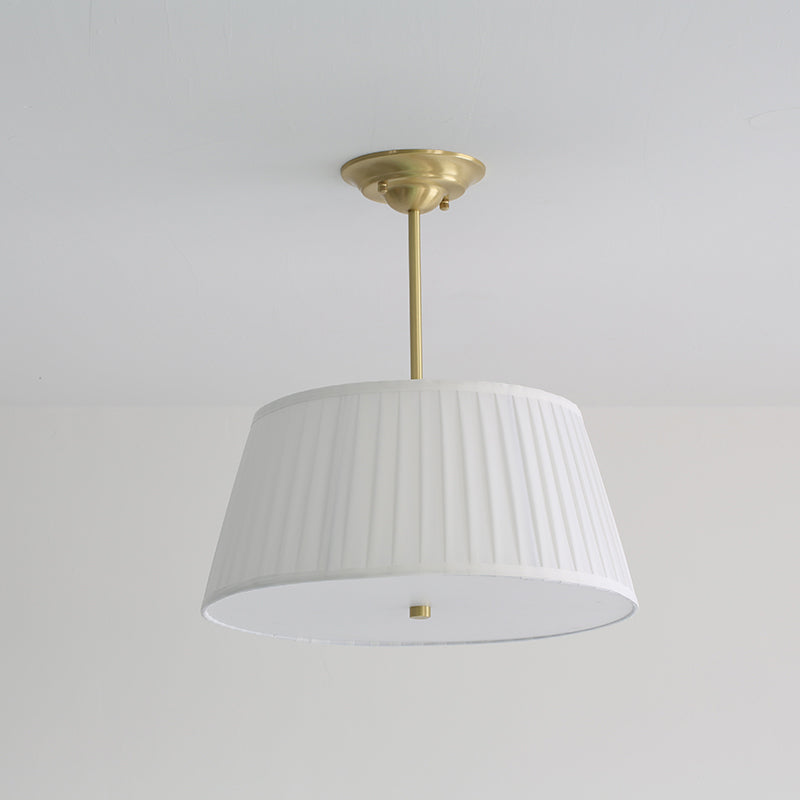 Chandelier Lighting Fixture Minimalist-Style Metal Pleated Lampshade Ceiling Pendant Light for Bedroom