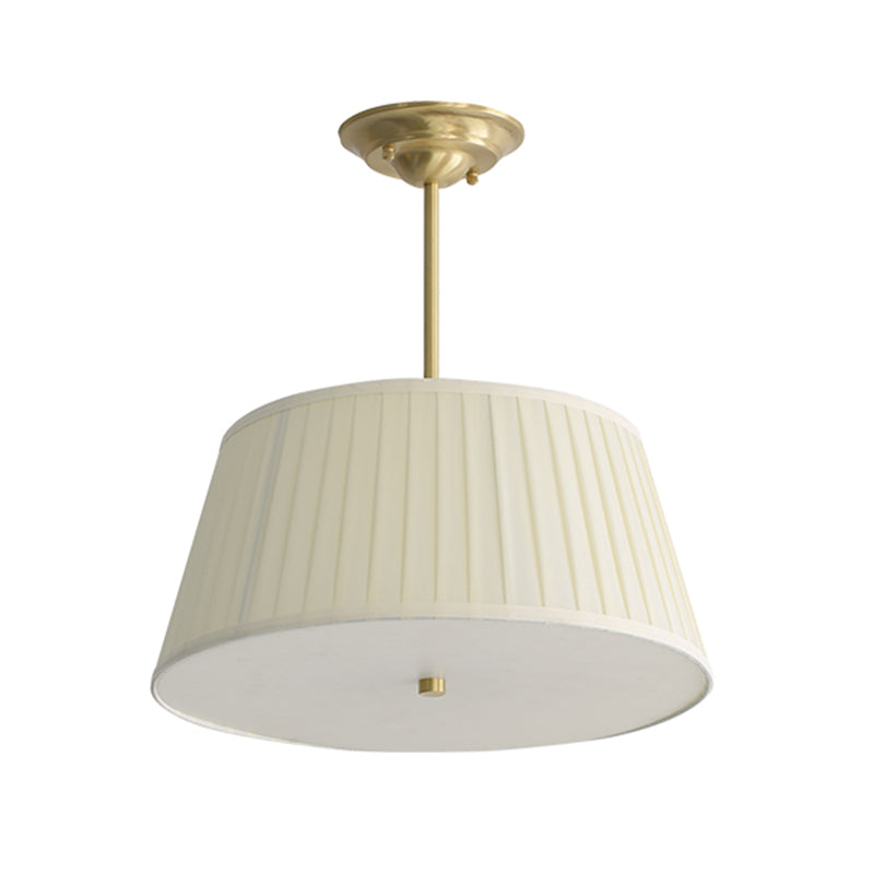 Chandelier Lighting Fixture Minimalist-Style Metal Pleated Lampshade Ceiling Pendant Light for Bedroom