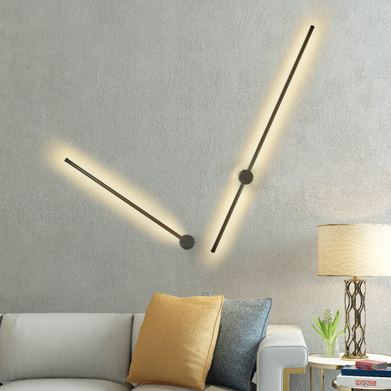 Modern Minimalist Style Linear Wall Sconce Lighting Metal Wall Mount Light for Living Room