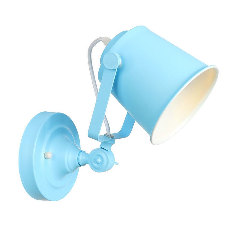 Simplicidad moderna Estilo de la lámpara de pared de macarrones Mango Diseño ajustable Ajuste de metal Luz de metal para dormitorio