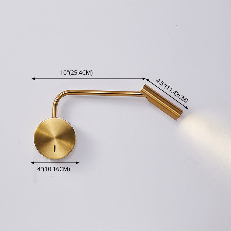 Modern Minimalist Style Reading Wall Light Metal 1 Light Reading Wall Lamp for Bedroom