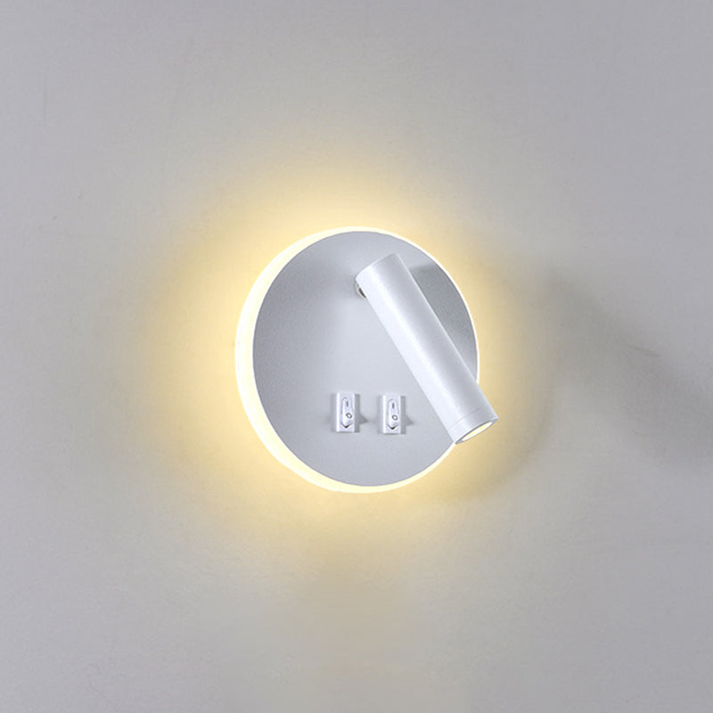 Modern Minimalist Style Cylinder Wall Mounted Lighting Metal Wall Lamp