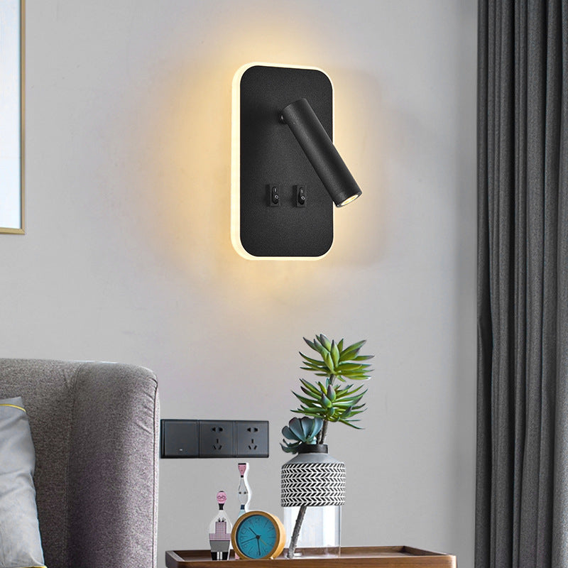 Modern Minimalist Style Cylinder Wall Mounted Lighting Metal Wall Lamp
