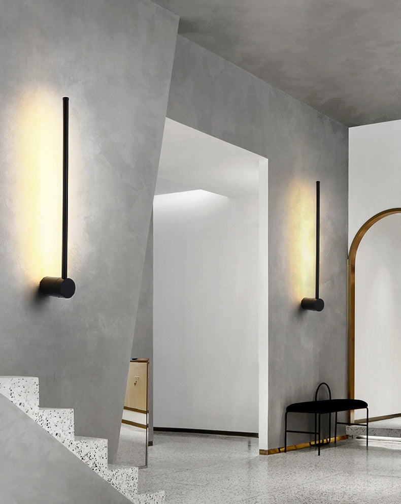Modern Minimalist Style Linear Wall Mounted Light Fixture Metal Wall Sconces for Living Room