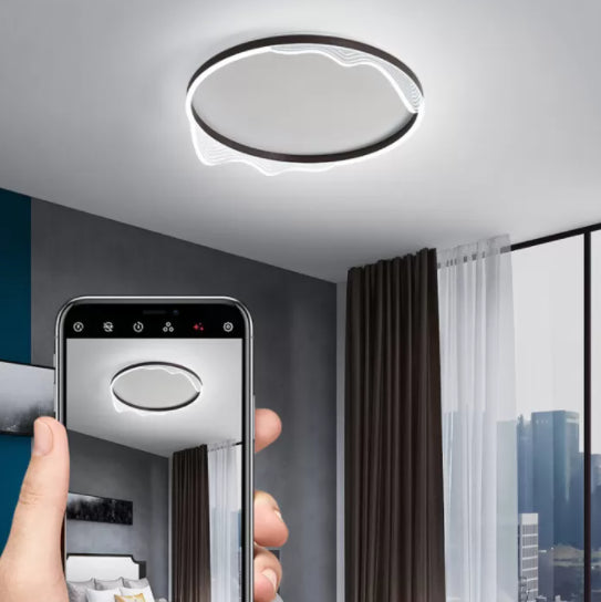 Plafonnier circulaire encastré dessin animé simplicité moderne luminaire de montage au plafond pour chambre à coucher