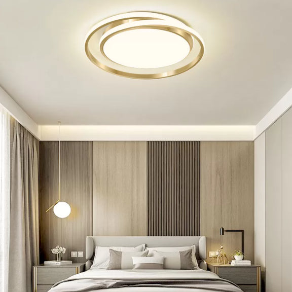 Round 1-Light LED Flush Light New Modern Acrylic Flush Mount Ceiling Light Fixtures for Bedroom