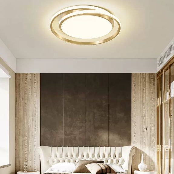 Round 1-Light LED Flush Light New Modern Acrylic Flush Mount Ceiling Light Fixtures for Bedroom