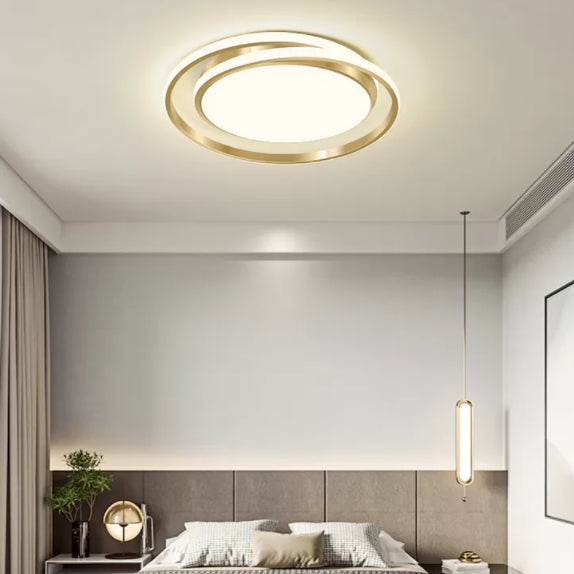 Round 1-Light LED Flush Light New Modern Acrylic Flush Mount Ceiling Light Fixtures for Bedroom