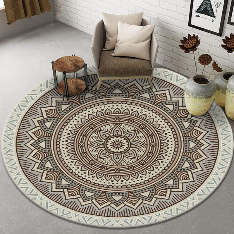 Tapis à imprimé floral marocain