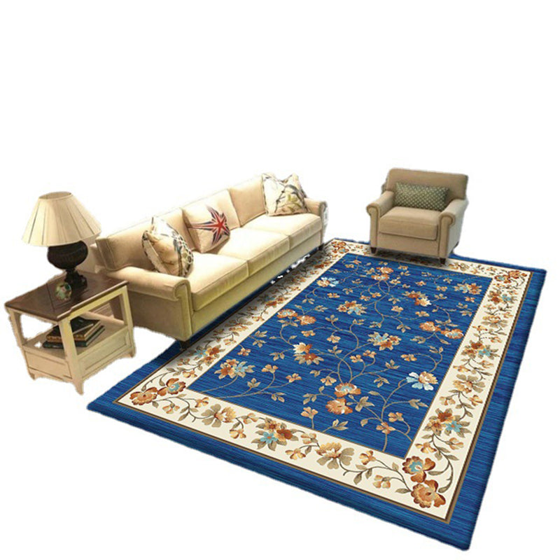 Wunderschöner klassischer Indoor-Teppich mehrfarbiger Blumen-Designbereich Teppich Polyester Nicht-Schlupf-Backing-Teppich für Wohnkultur