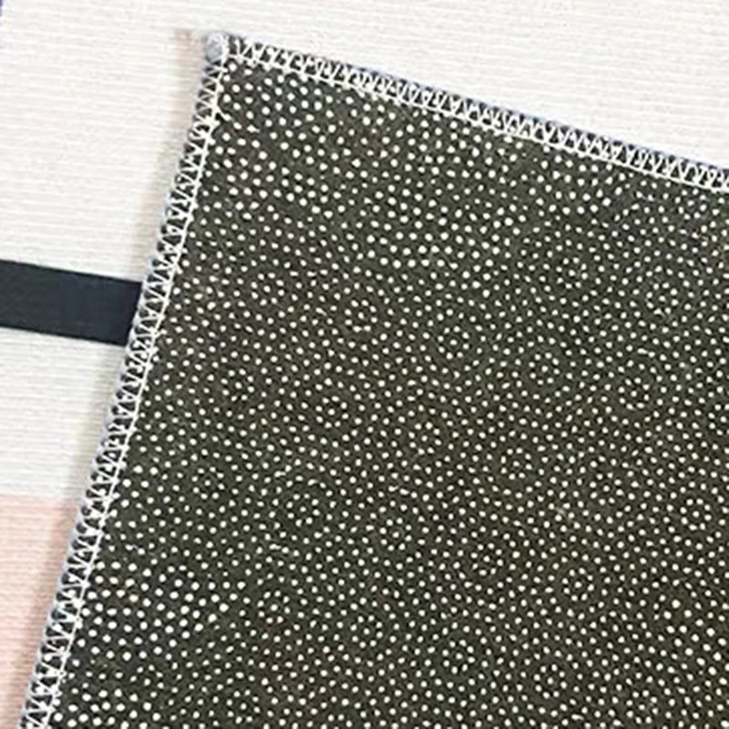 Brown Tone Modern Area Carpet Polyester Floral Pattern Indoor Rug Anti-Slip Backing Carpet for Living Room