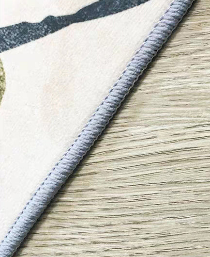 Brown Tone Modern Area Carpet Polyester Floral Pattern Indoor Rug Anti-Slip Backing Carpet for Living Room