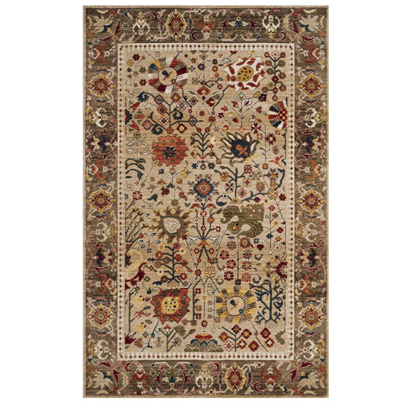 Elegant Multicolor Modern Carpet Polyester French Floral Indoor Rug Stain Resistant Rug for Home Decor