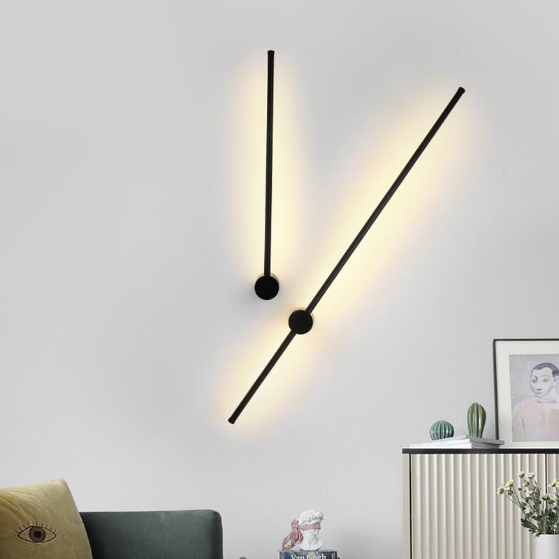 Modern Minimalist Style Linear Wall Sconce Lighting Metal Wall Mount Light for Living Room
