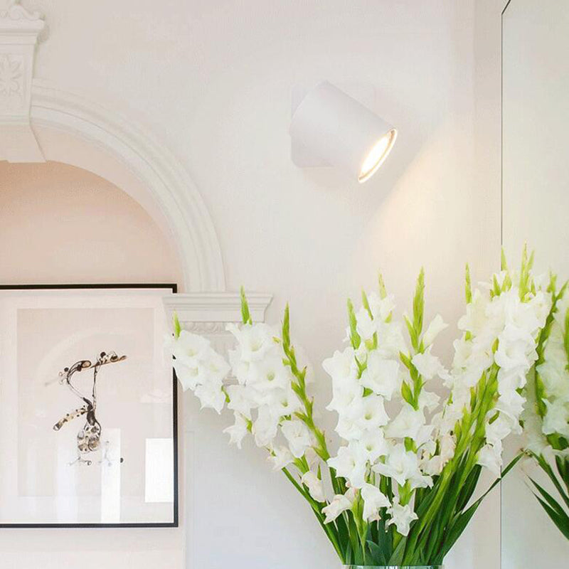 Modern Minimalist Minimalist Cilindro Accensione montata in metallo 1 Lampada da parete leggera