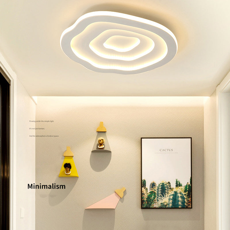 Plafonnier encastré en forme de nuage en acrylique, luminaire de plafond moderne et simple pour chambre à coucher
