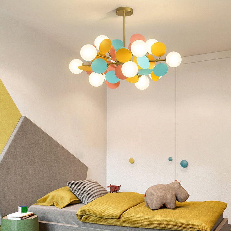 Bubbles Bedroom Ceiling Pendant Light Metal Nordic Style Chandelier Light Fixture