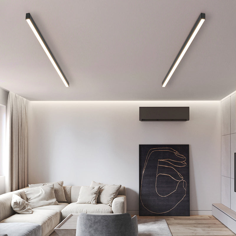 1 Light Linear Flush Mount Ceiling Light New Modern Aluminum Ceiling Light Fixture