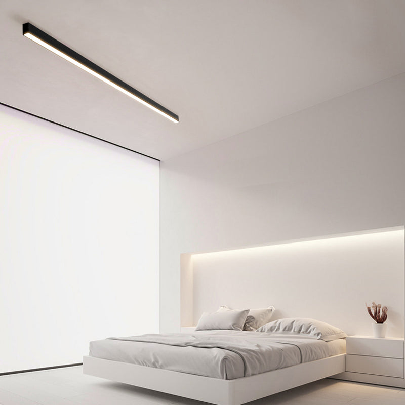 1 Light Linear Flush Mount Ceiling Light New Modern Aluminum Ceiling Light Fixture