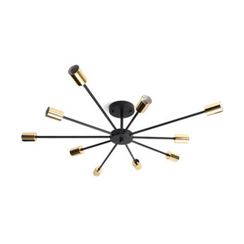 Wrought Iron Ceiling Light Modern Minimalist Home Dining Room Bedroom Study Aisle Creative Personality Industrial Style Lamps