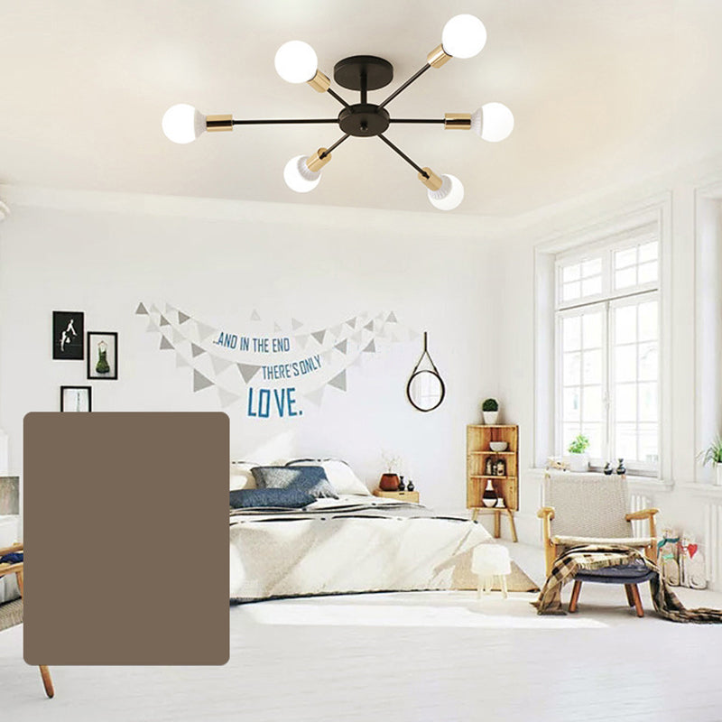 Wrought Iron Ceiling Light Modern Minimalist Home Dining Room Bedroom Study Aisle Creative Personality Industrial Style Lamps