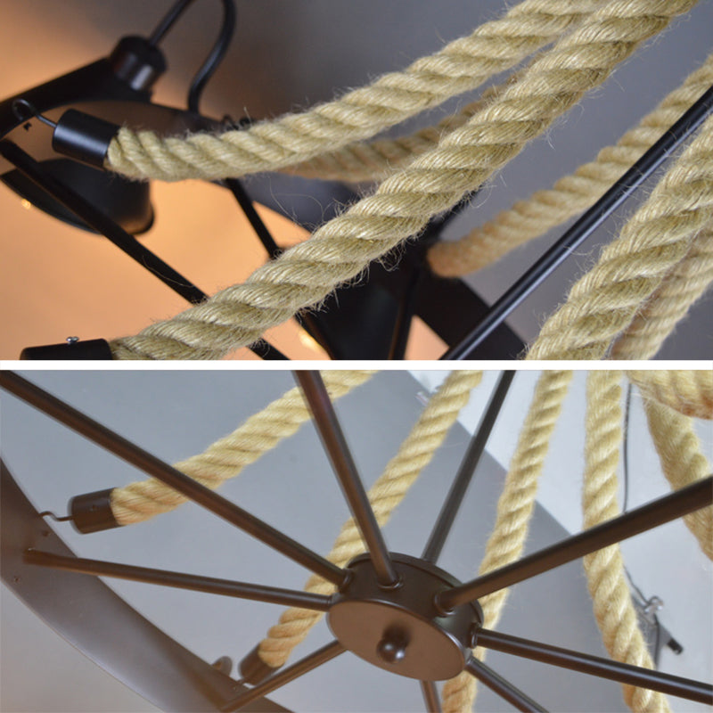 Black Cone lampadario a sospensione a sospensione Light Loft Rope Restaurant Lampone Aione l'illuminazione