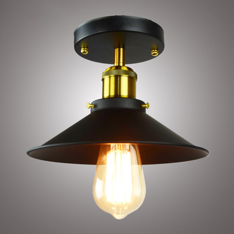 Classical Decorative Flush Mount Ceiling Light American Country Retro Nostalgic Personality Creative Single-head Little Black Dress Lighting