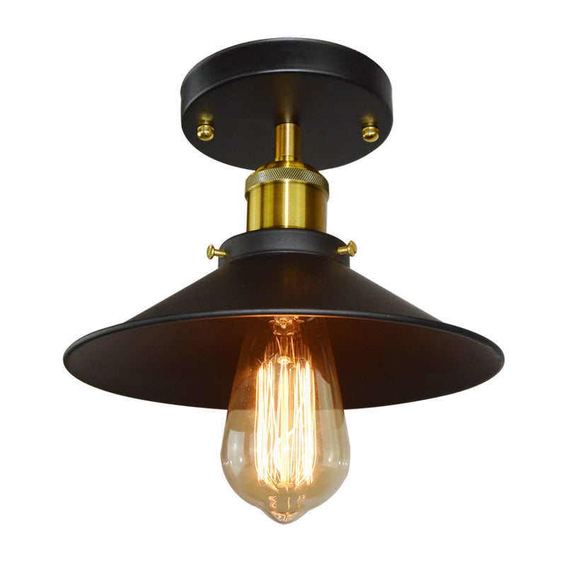 Classical Decorative Flush Mount Ceiling Light American Country Retro Nostalgic Personality Creative Single-head Little Black Dress Lighting