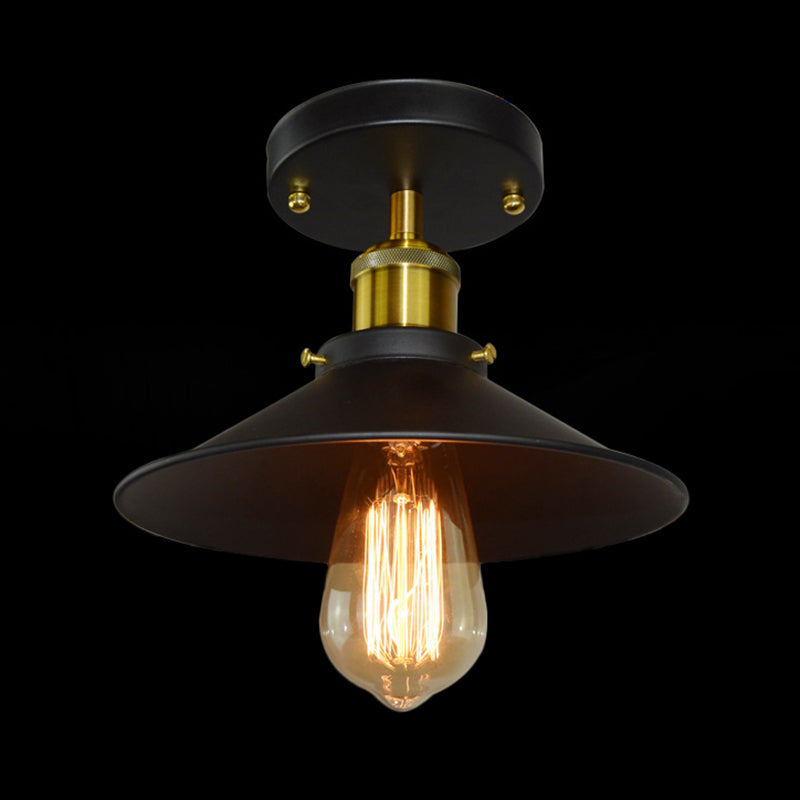 Classical Decorative Flush Mount Ceiling Light American Country Retro Nostalgic Personality Creative Single-head Little Black Dress Lighting
