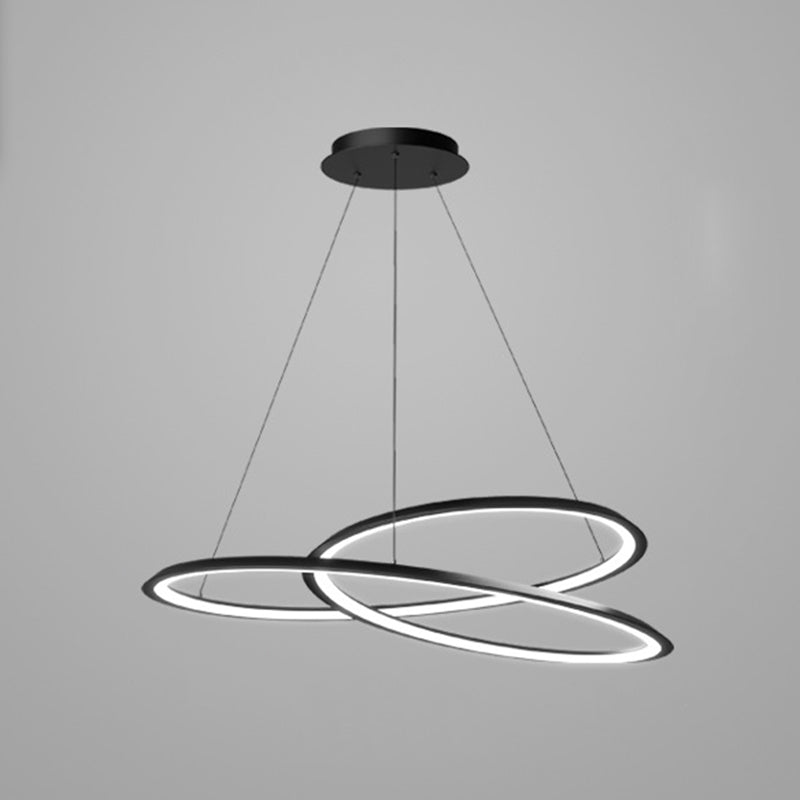 Minimalist Hanging Spiral Chandelier Pendant Light Aluminum Ceiling Lights Fixture for Restaurant