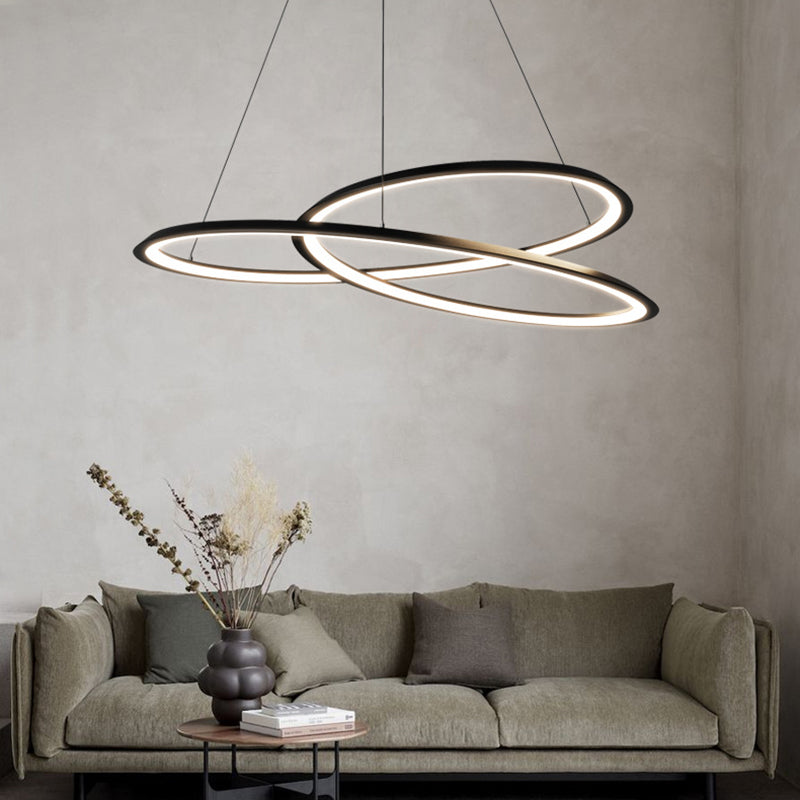 Lumo a spirale a spirale minimalista a spirale a sospensione a soffitto in alluminio per il ristorante