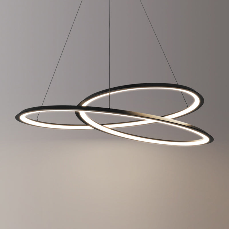 Lumo a spirale a spirale minimalista a spirale a sospensione a soffitto in alluminio per il ristorante