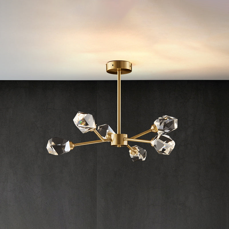 Diamond Chandelier Light Fixture Modern Simplicity Crystal Pendant Lighting for Restaurant