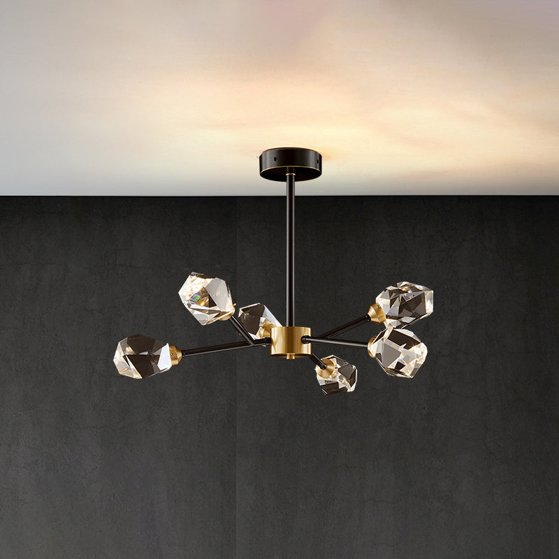 Diamond Chandelier Light Fixture Modern Simplicity Crystal Pendant Lighting for Restaurant