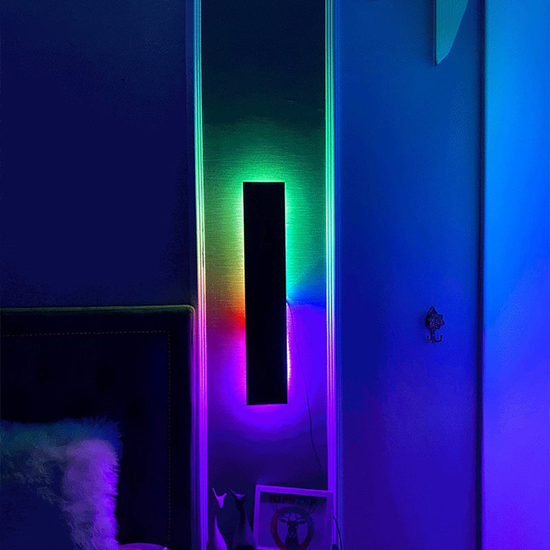 Simplicité moderne rectangulaire Applexion murale RVB 32 "Ambiance de large lampe murale à LED décorative pour chambre à coucher pour le salon