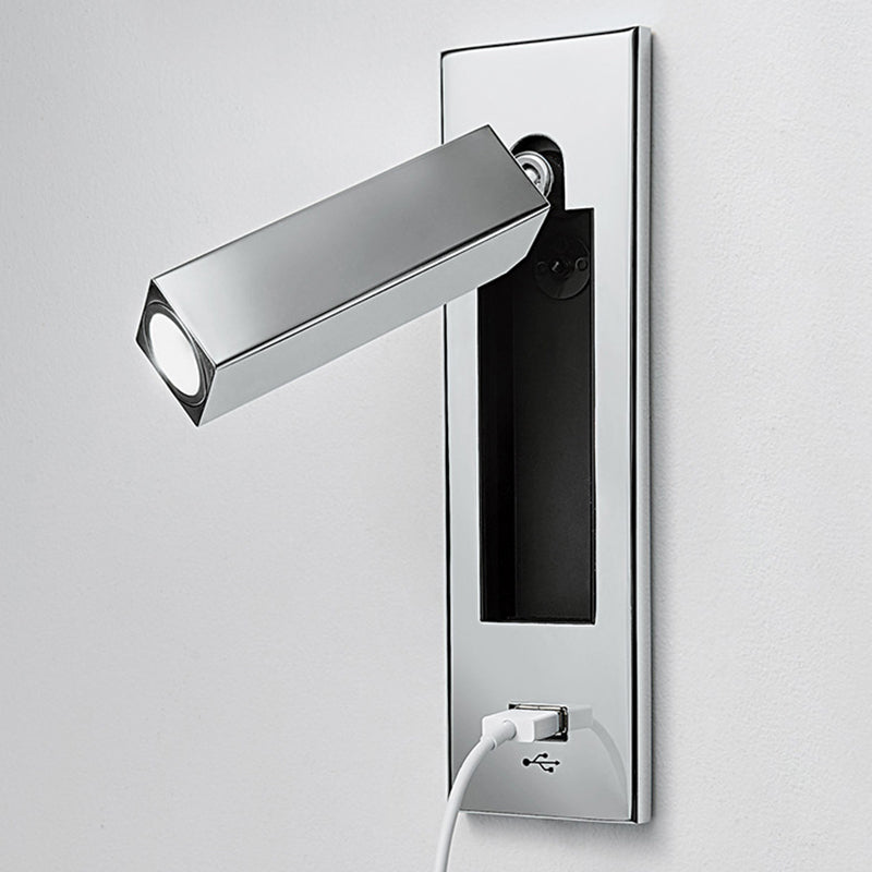 Schlafzimmer Flush-Mount LED Wandleuchter moderner Nachtleuchten mit rechteckig verstellbarem Scheinwerfer