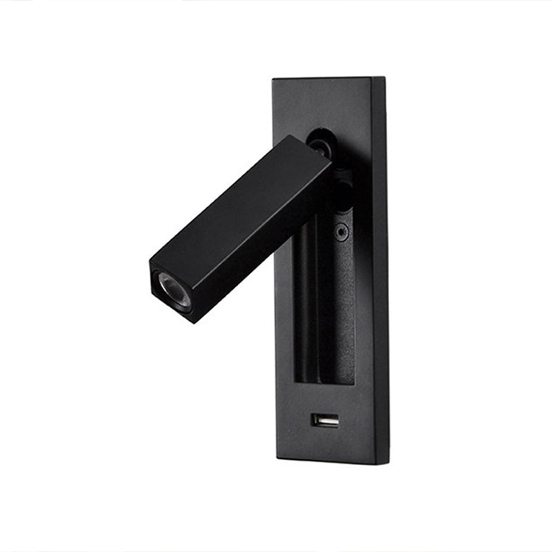 Schlafzimmer Flush-Mount LED Wandleuchter moderner Nachtleuchten mit rechteckig verstellbarem Scheinwerfer