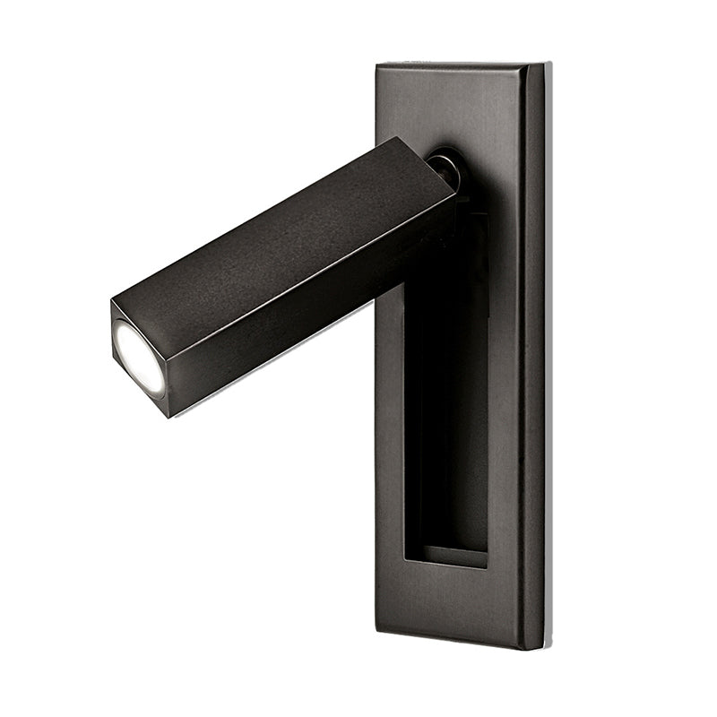 Schlafzimmer Flush-Mount LED Wandleuchter moderner Nachtleuchten mit rechteckig verstellbarem Scheinwerfer