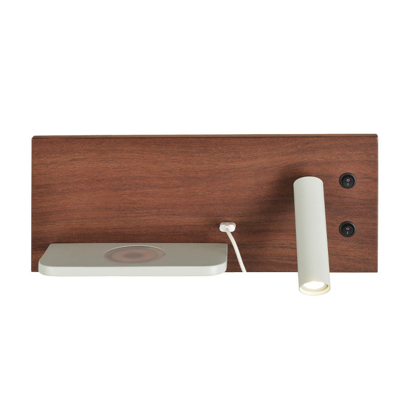Hedendaagse eenvoud LED -leeslamp draadloos oplaadplankontwerp Bedmuurlicht met onafhankelijke schakelaar