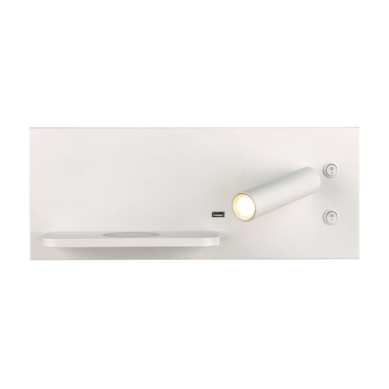 Hedendaagse eenvoud LED -leeslamp draadloos oplaadplankontwerp Bedmuurlicht met onafhankelijke schakelaar