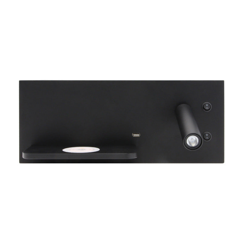 Hedendaagse eenvoud LED -leeslamp draadloos oplaadplankontwerp Bedmuurlicht met onafhankelijke schakelaar