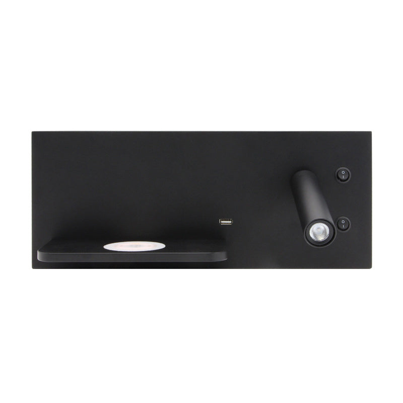 Hedendaagse eenvoud LED -leeslamp draadloos oplaadplankontwerp Bedmuurlicht met onafhankelijke schakelaar