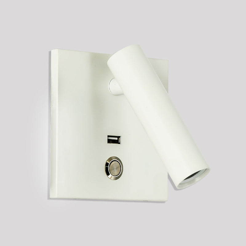 Vierkante metalen basis LED SCONCE LAMP 4.3 "H MODERNE STIJL MINI WOORD MONTAGE LICHT VOOR SLAAPKAMER