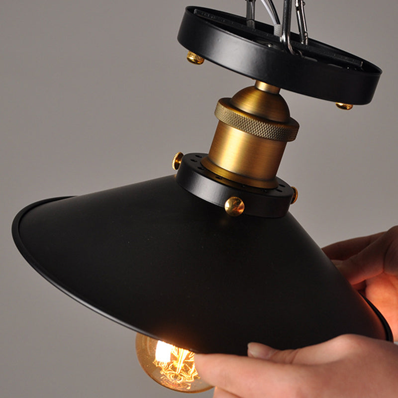 American Country Flush Mount Ceiling Light Retro Industrial Style Creative Bedroom Corridor Study Balcony Aisle Entrance Iron Lamps