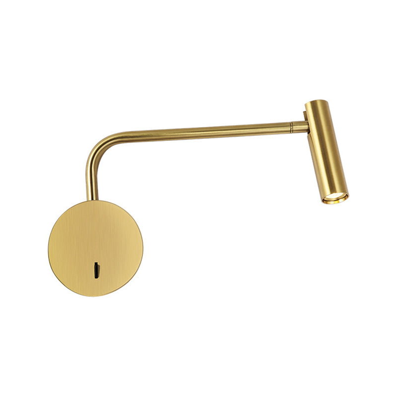 Nordische Einfachheit LED -Nachtlampe Zylindrisch Spotlight Designwinkel Verstellbarer Lampen für Schlafzimmer