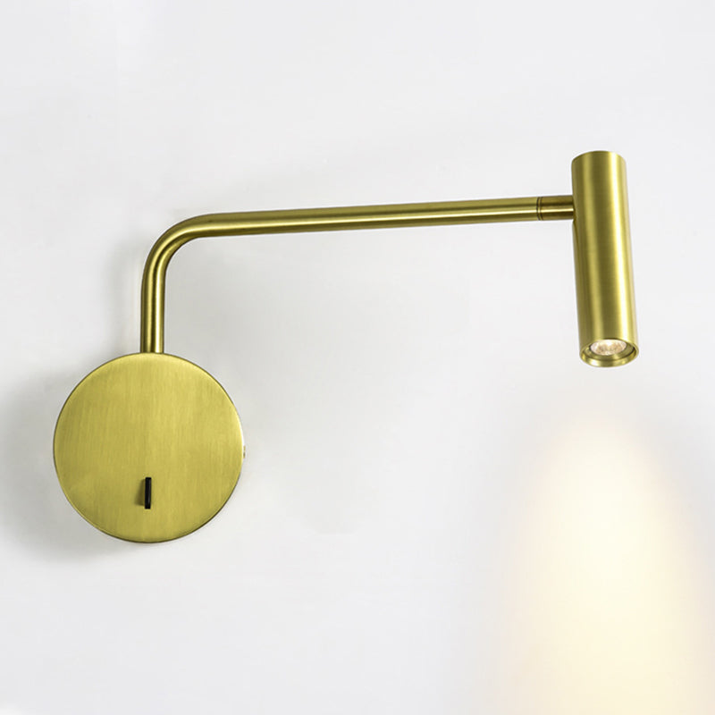 Nordische Einfachheit LED -Nachtlampe Zylindrisch Spotlight Designwinkel Verstellbarer Lampen für Schlafzimmer