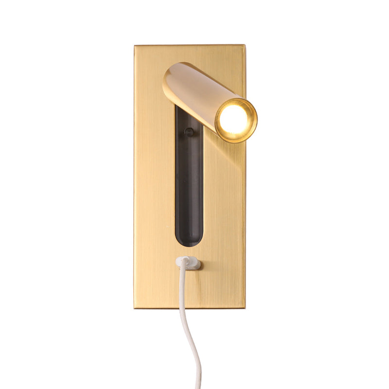 7" H Modern Style Flush Mount LED Wall Light USB Charging Port Design Bedside Reading Lamp