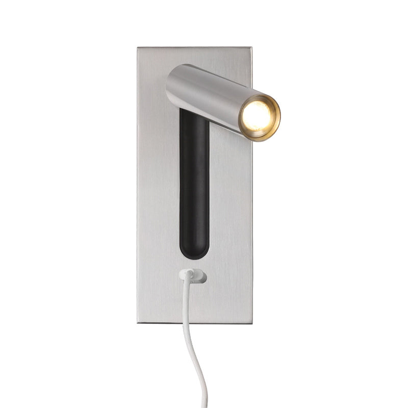 7" H Modern Style Flush Mount LED Wall Light USB Charging Port Design Bedside Reading Lamp