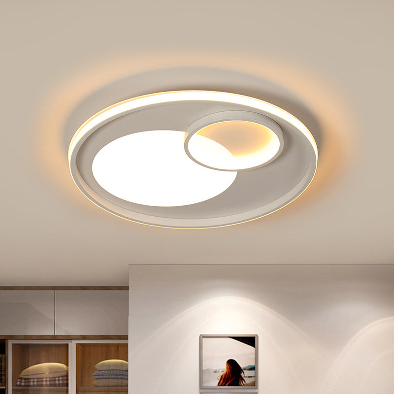 Lampada da incasso circolare in acrilico da 18"/21,5" Lampada da soffitto modernista a LED bianca in luce calda/bianca/Dimmerazione continua con telecomando