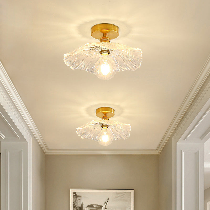 New Modern Prismatic Glass Flush Light Fixtures Blossoms Flush Mount with Shape